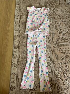 Zara Kids Pink Strawberry-Print Matching Set, Size 6